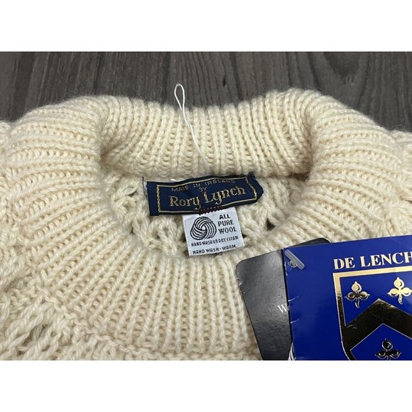 Rory Lynch Wool Sweater Hand Loomed Ireland Mens 46 De Lench Irish Vintage - Picture 6 of 9